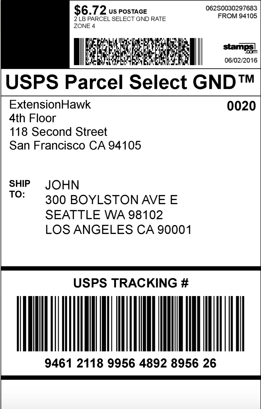 parcel mailing