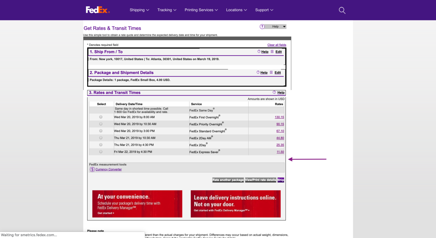 fedex ground find package without tracking number