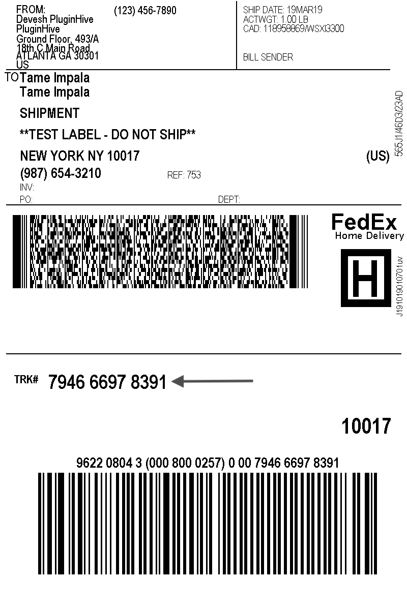 finding fedex ground tracking number on return
