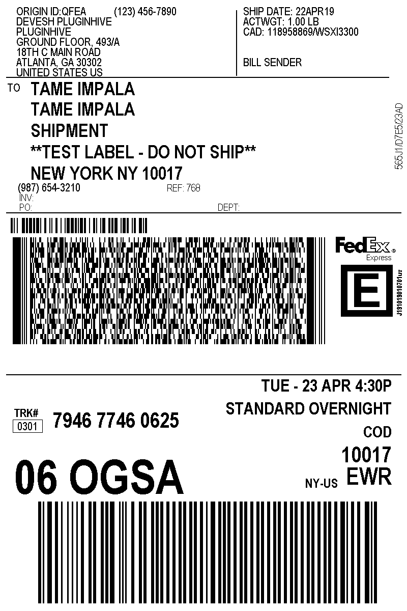 Fedex Express Label On Package