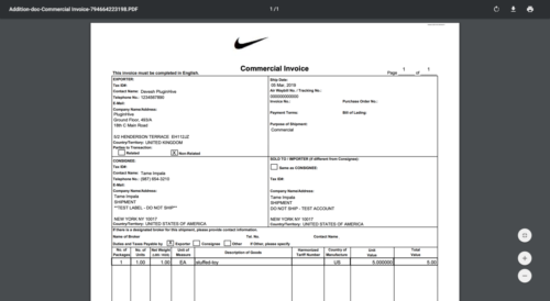 Nike Receipt Template PDF