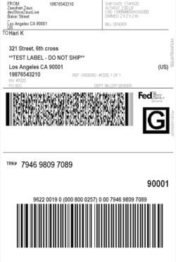 Print FedEx Shipping Labels for the Shopify Store